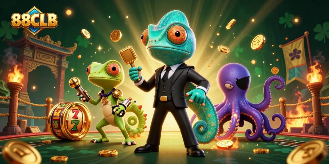 Experience thrilling wins at 88CLB with vibrant 3D casino characters and dynamic game elements.