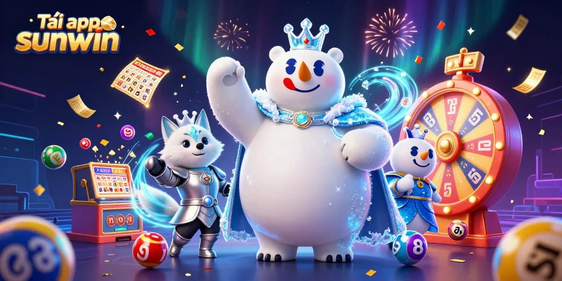 Experience the thrill of gaming with Tải app sunwin, featuring vibrant characters and casino elements.