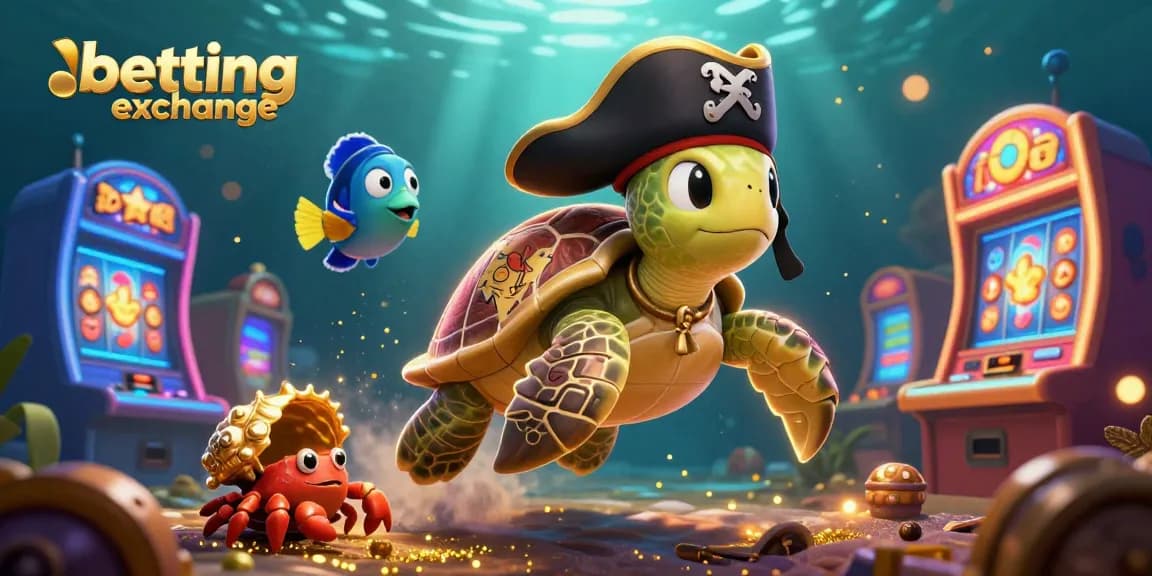 Experience dynamic betting exchange action with vibrant characters and casino elements in a 3D underwater scene.