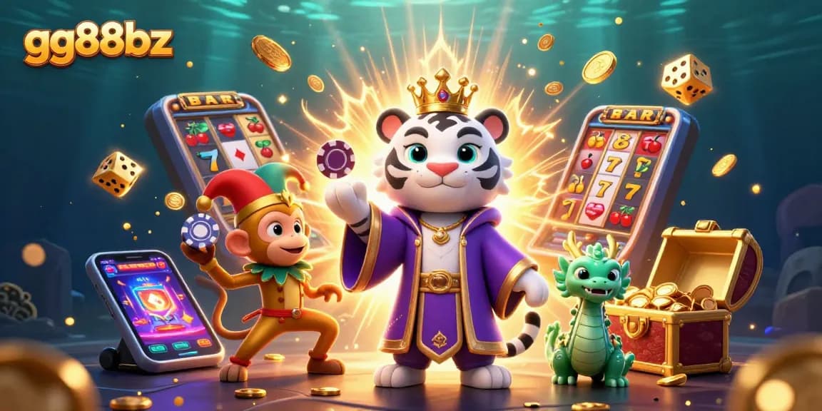 Spin the reels with the exciting GG88BZ slot game featuring vibrant characters and rich casino elements.