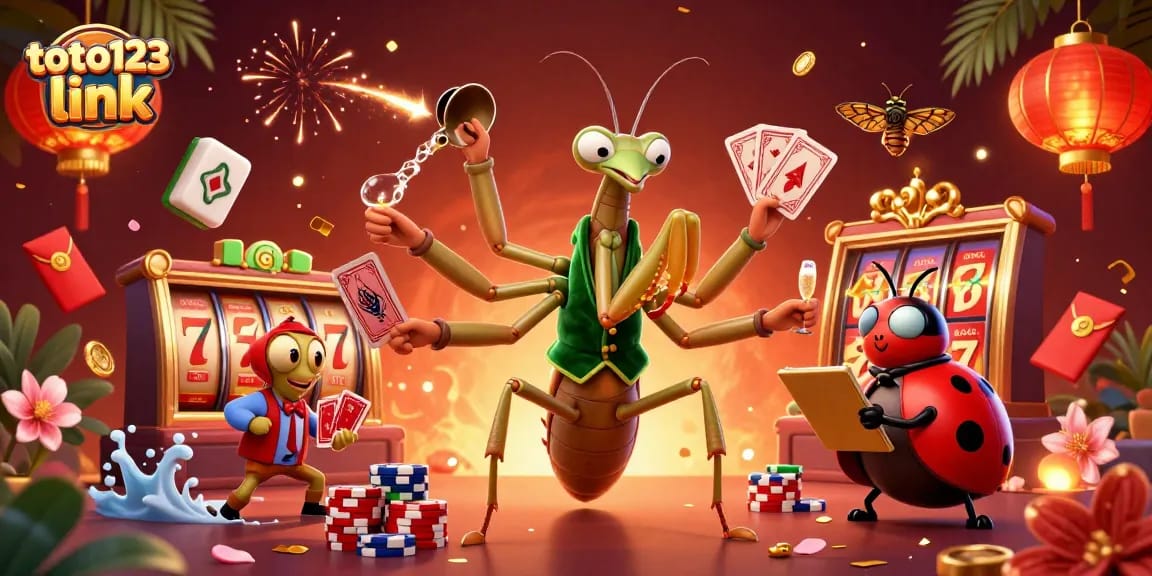 Experience thrilling gaming with the vibrant toto123 link illustration showcasing dynamic casino elements.