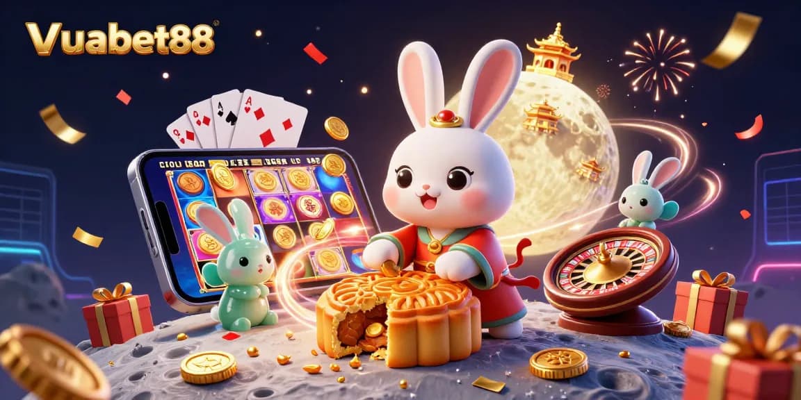 Join the excitement at Vuabet88 with festive moon rabbits and casino treasures!