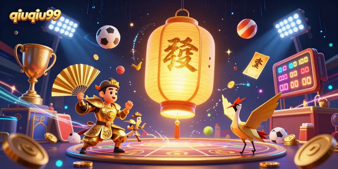 Engage with qiuqiu99 at a vibrant night market casino featuring dynamic gaming elements.