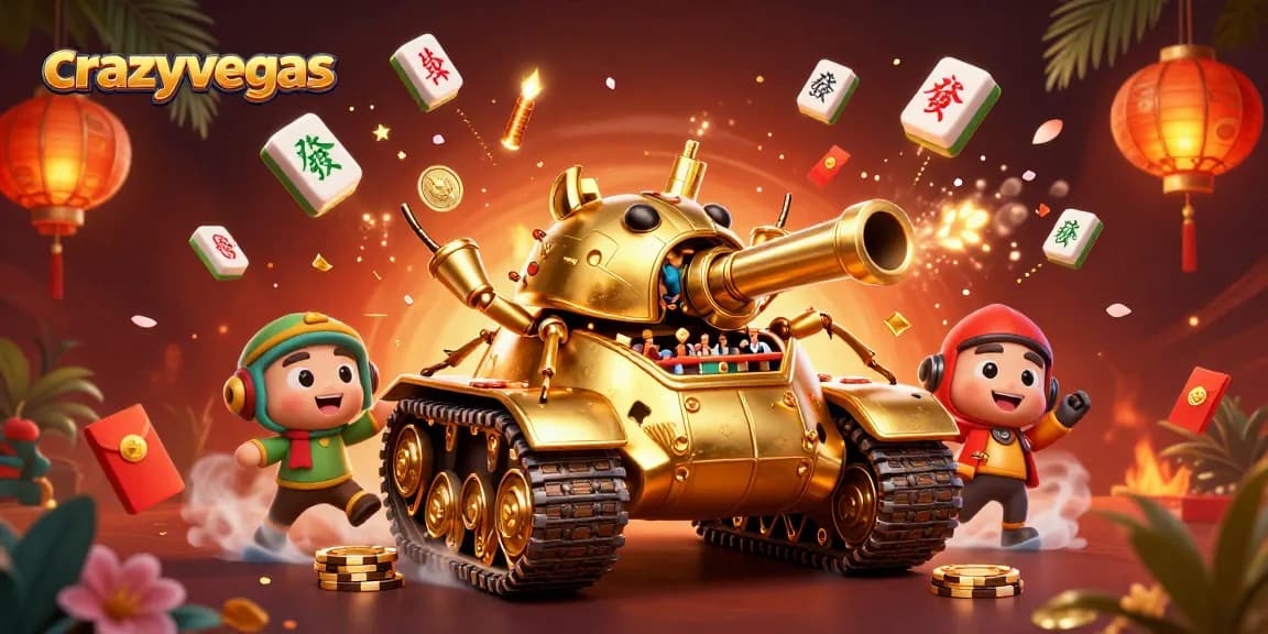 Experience exciting gameplay with crazyvegas in this vibrant 3D casino illustration.