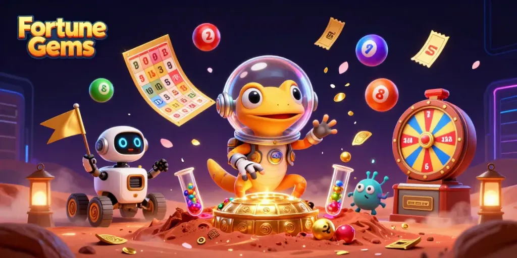 เล่นสล็อต Fortune Gems ด้วยรางวัลแจ็คพอตและลูกบอลหมายเลขทุกสี