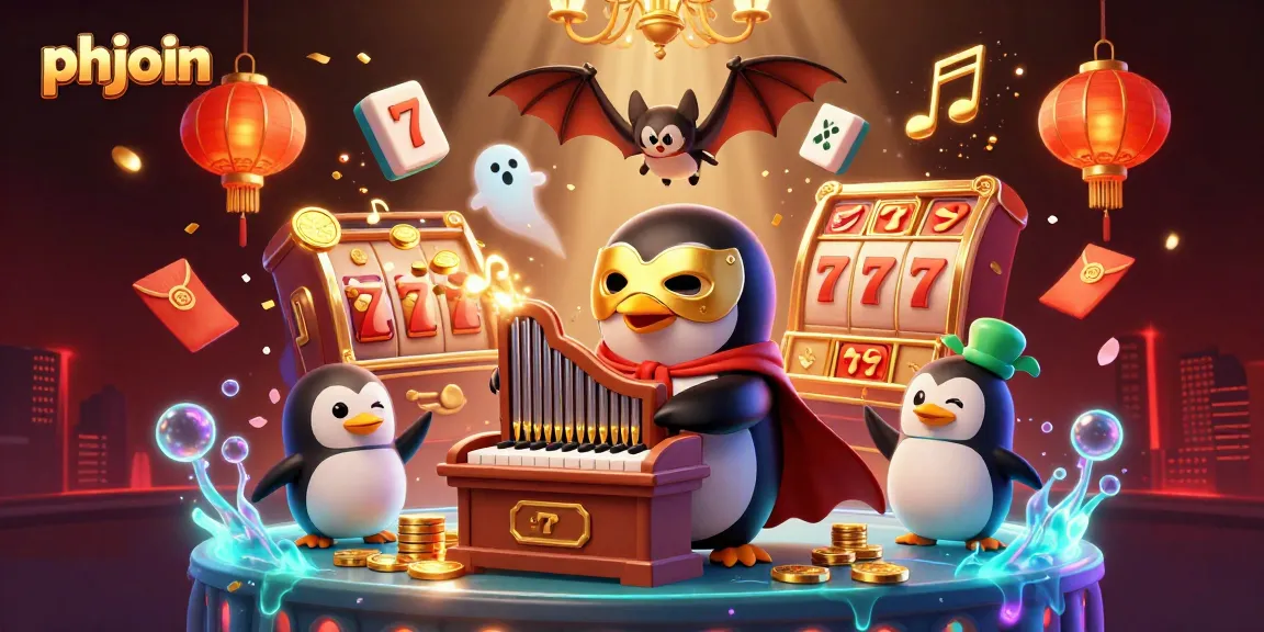 Join phjoin's exciting world as a cartoon penguin plays and coins burst forth!