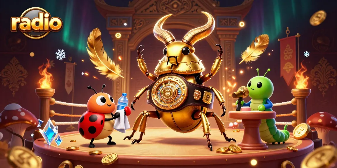 Experience thrilling gambling action with radio-themed casino characters in vibrant 3D colors.