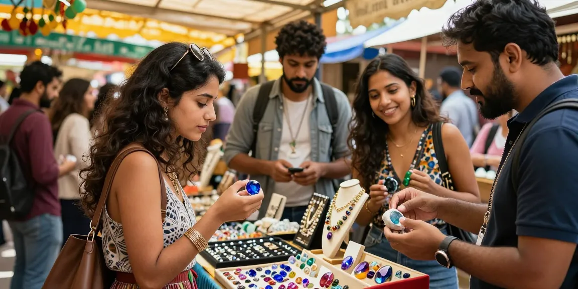 Explore the vibrant gemstone market at https://www.mygemspot.com, showcasing diverse merchants and unique jewelry.
