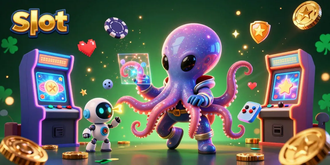 Slot gacor dengan octopus luar angkasa di meja permainan holografik, pengalaman menang yang mengasyikkan.