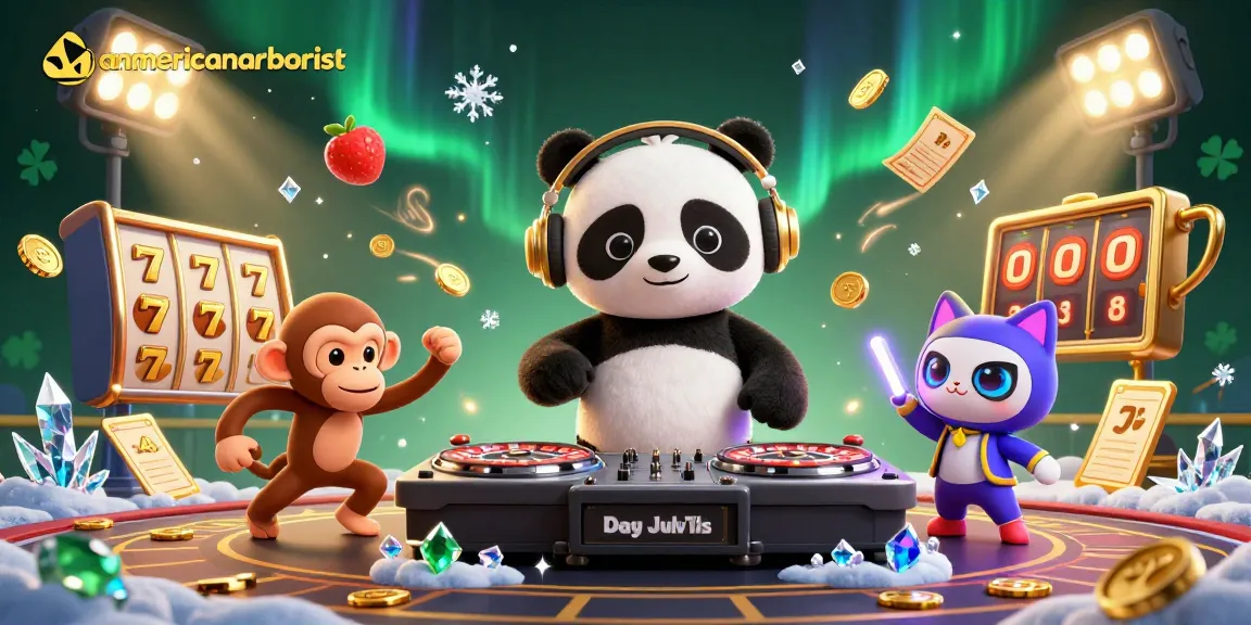 Spin the reels with anamericanarborist’s vibrant 3D casino scene, showcasing a DJ panda and exciting jackpot elements.