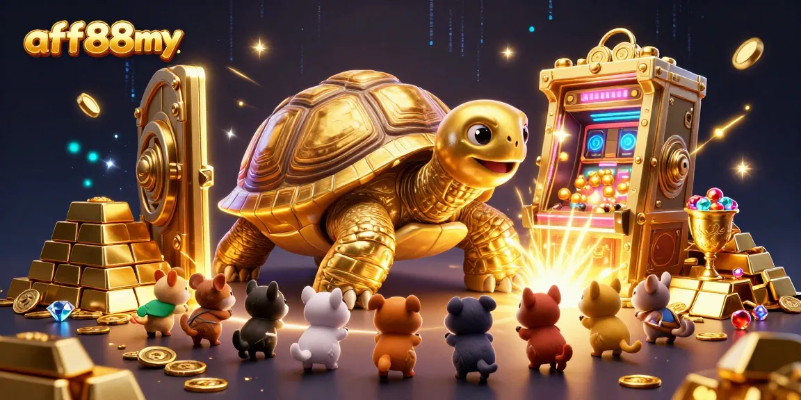 Experience excitement at afb88my with golden treasures and a colossal turtle pinball machine.