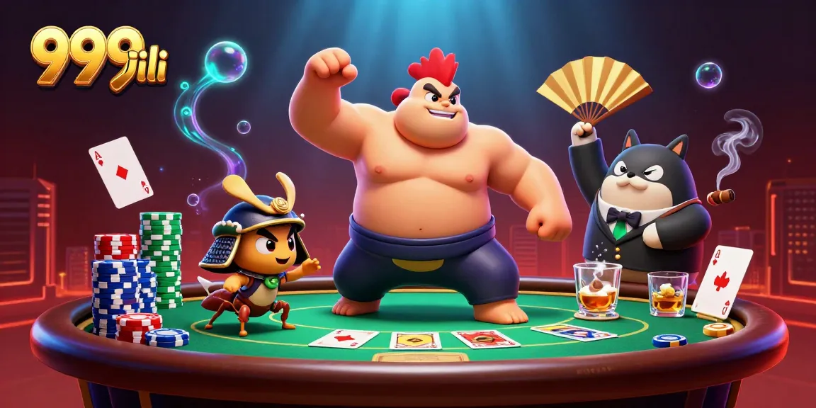 Experience thrilling gameplay with 999 jili at a vibrant casino table setting featuring dynamic characters.