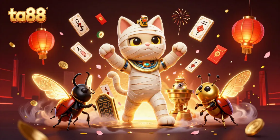 Play exciting games at ta88 with a vibrant casino scene featuring mystical characters and rich gambling elements.