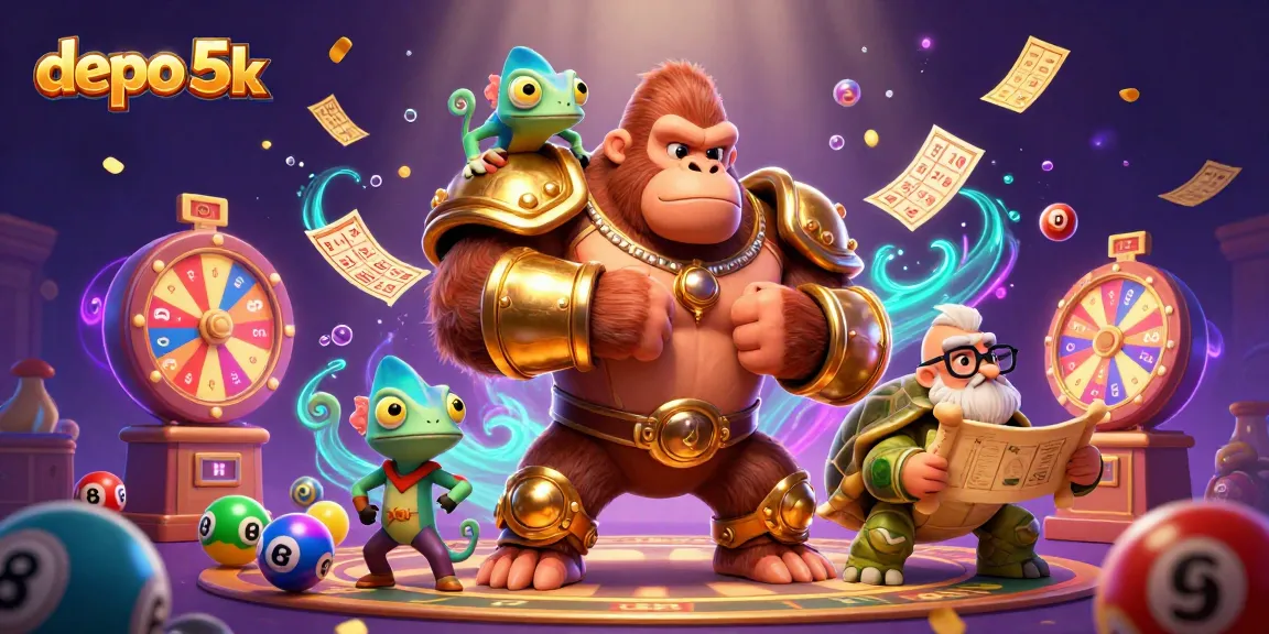 Experience the thrill of depo 5k slots with vibrant 3D characters and dynamic gambling elements.