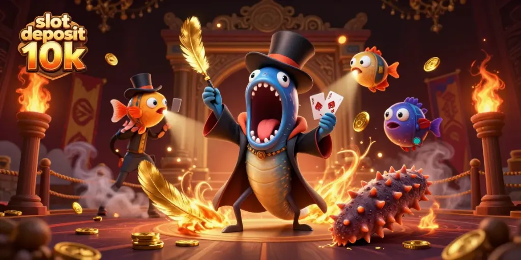 Engage with the thrilling slot deposit 10k experience featuring a magical underwater scene with unique casino elements.