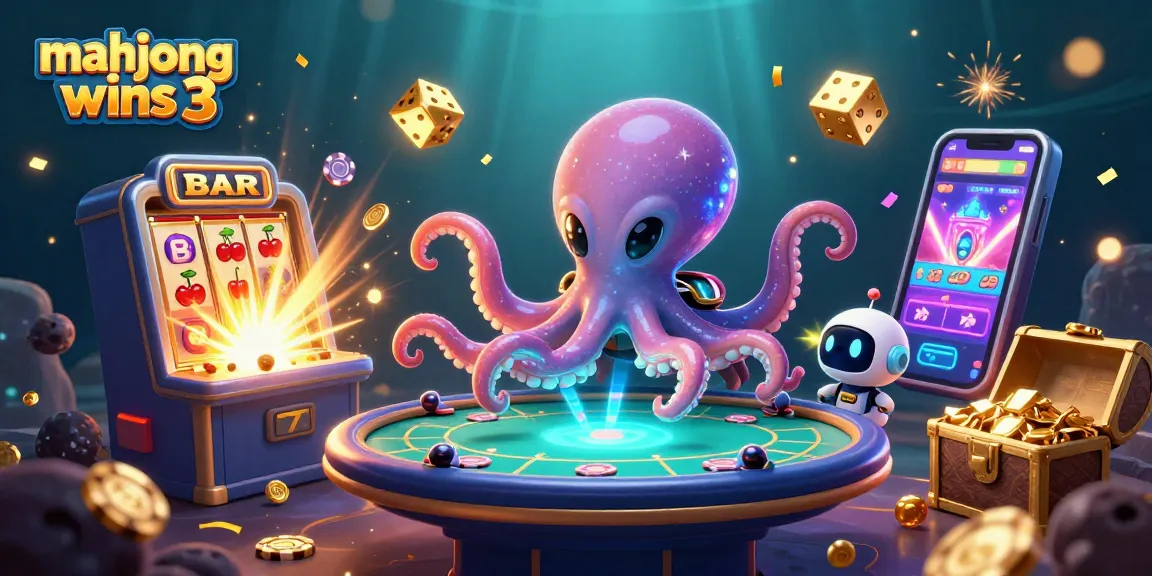 Experience mahjong wins 3 with a thrilling 3D slot explosion and alien octopus gameplay!