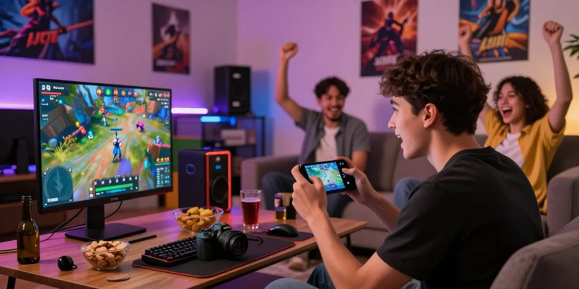 Cheerful players enjoying jaiclub login experience in a cozy gaming setup