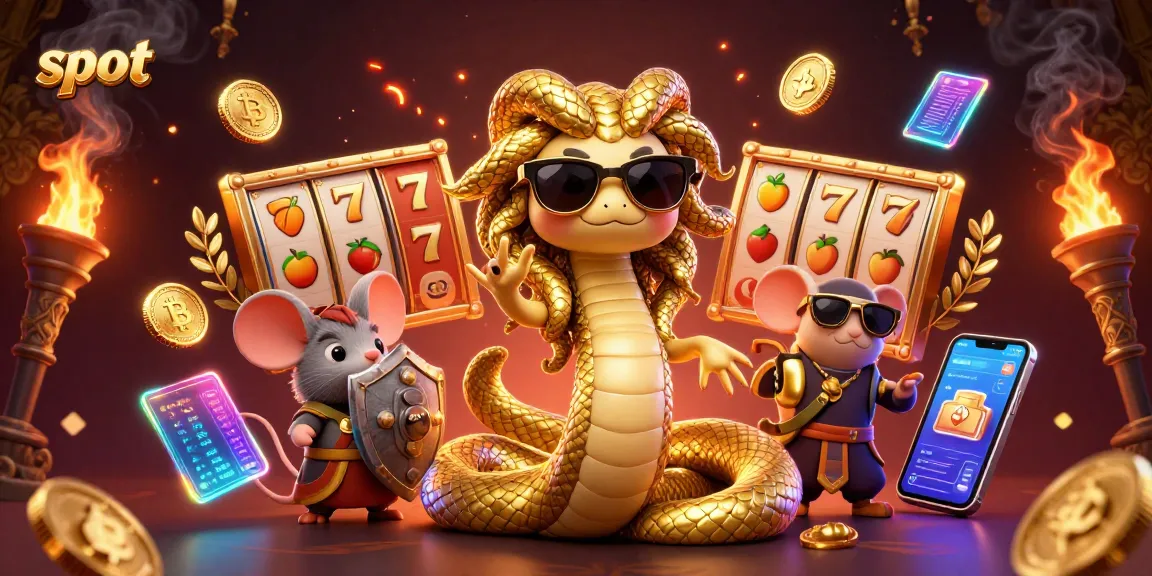 Menangkan slot dengan keberuntungan Medusa dalam ilustrasi kasino yang megah dan ceria