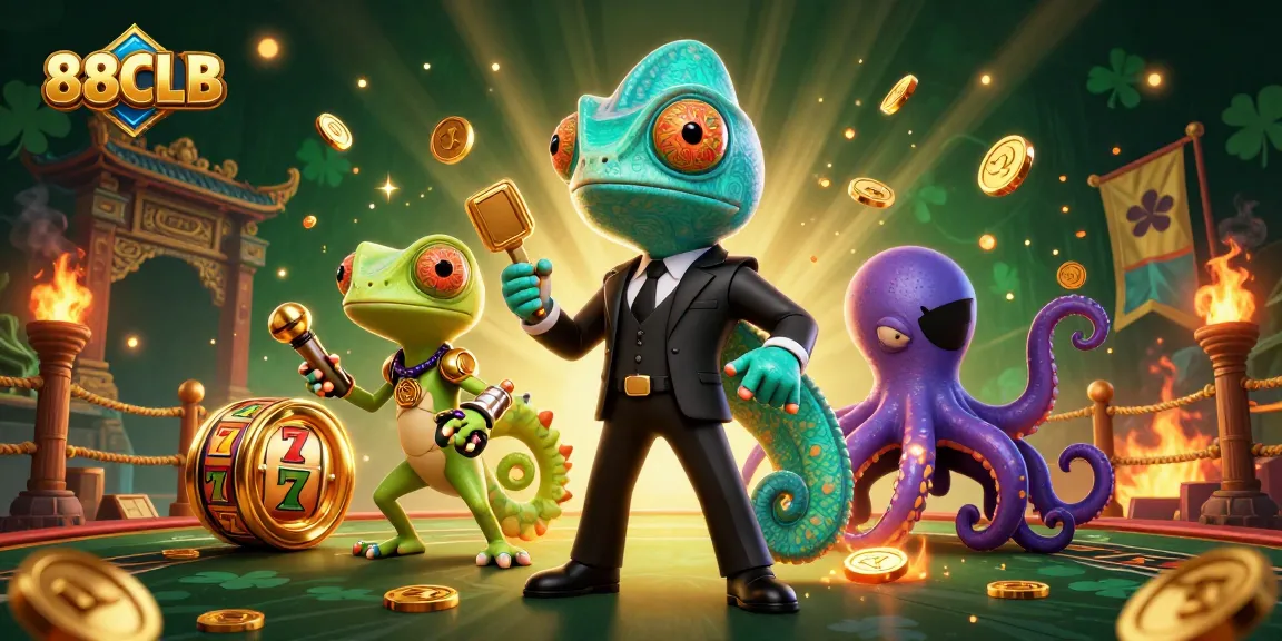 Experience thrilling wins at 88CLB with vibrant 3D casino characters and dynamic game elements.