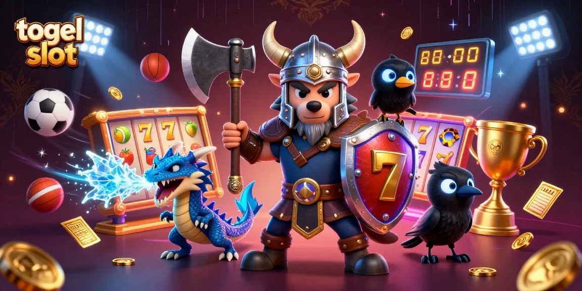 Experience thrilling action with the togel slot featuring epic characters in a vibrant casino scene.