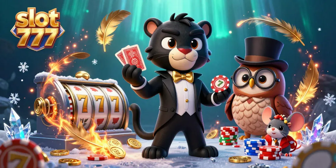 Experience thrilling wins with slot 777 features in a vibrant casino-themed illustration.