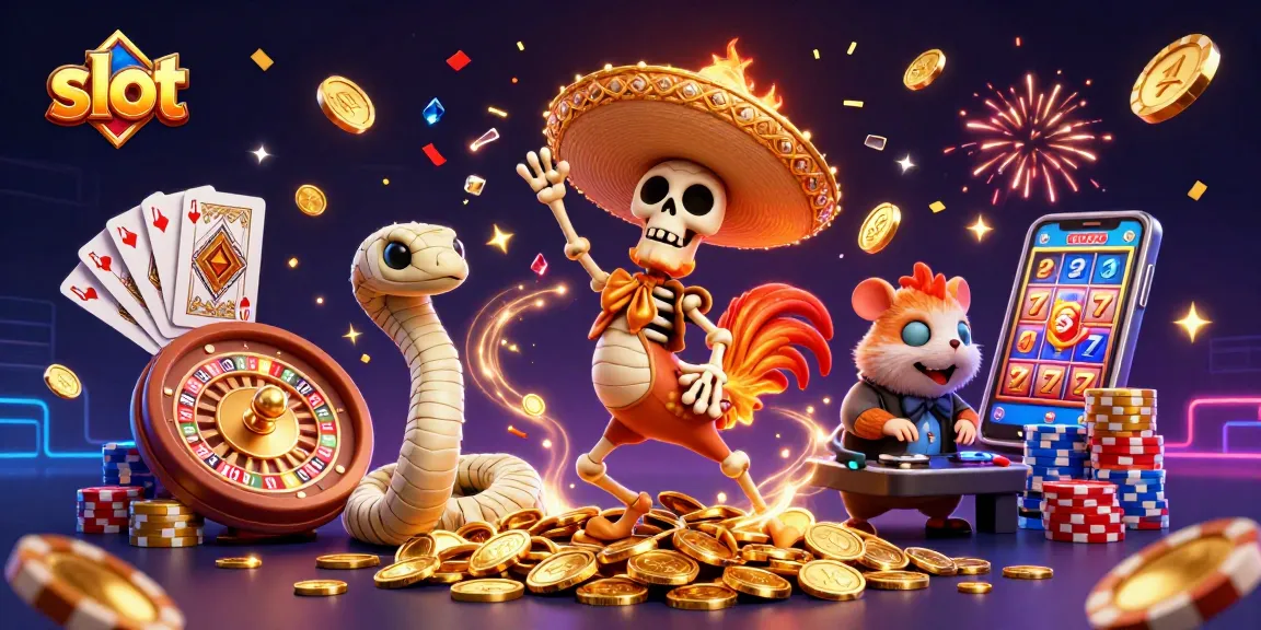 Experience thrilling slot action with the vibrant casino scene showcasing gold coins and lucky symbols.