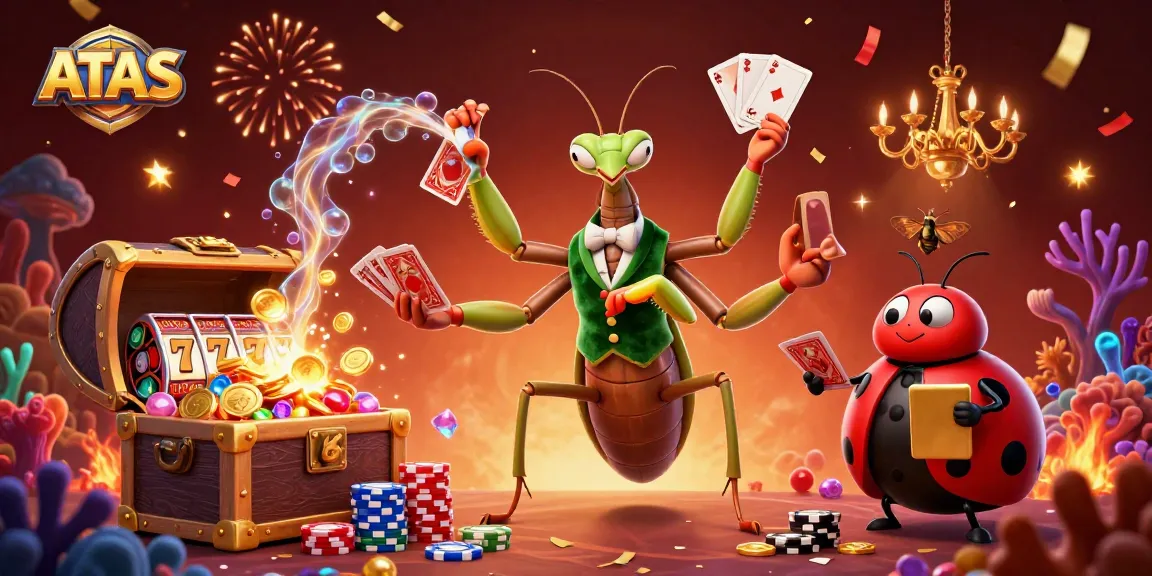 Engage with the thrilling ATAS casino experience featuring vivid characters and dynamic game elements.