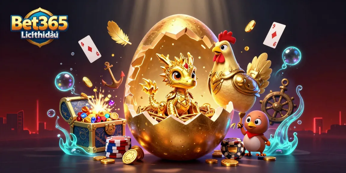Bet365Lịchthiđấu reveals a golden dragon amidst vibrant casino elements in this captivating scene.