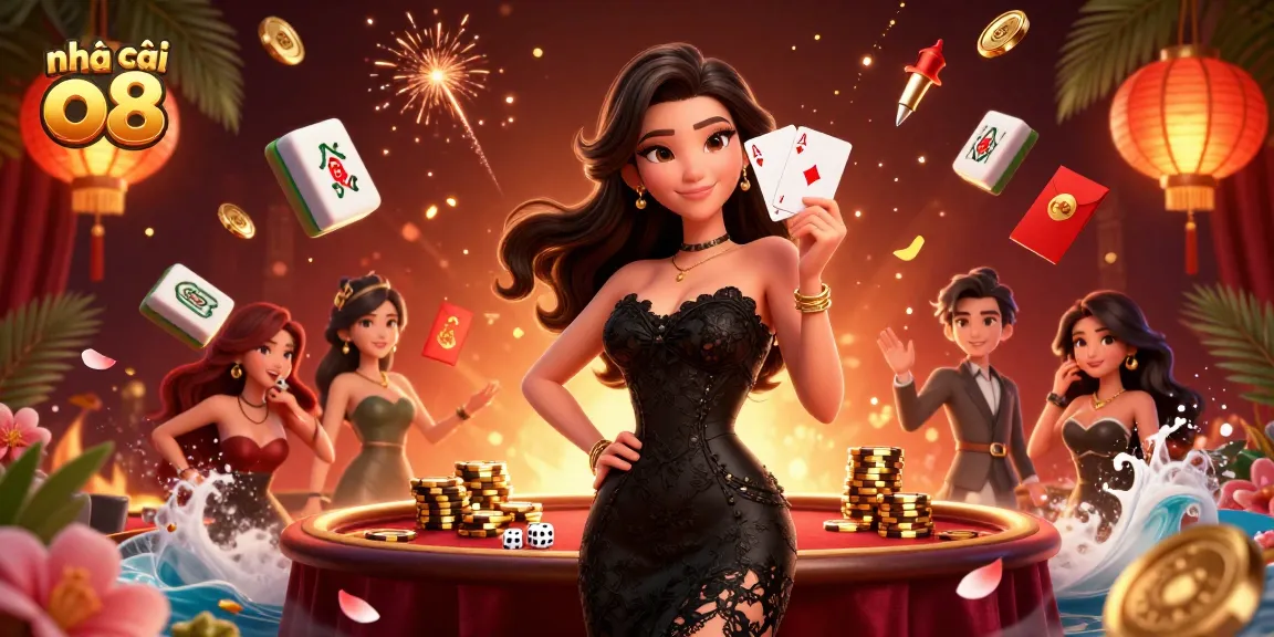 Experience high-stakes thrills at nhà cái o8 with ace playing cards, golden chips, and dynamic casino visuals.