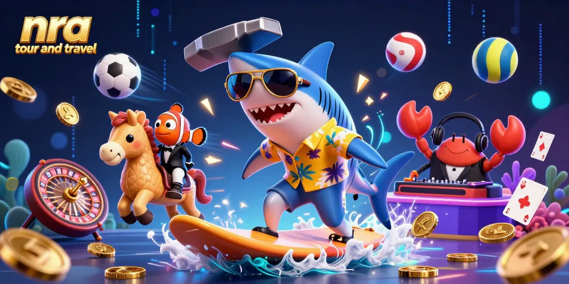 Experience thrilling action at nra tour and travel roulette with animated casino elements surrounding playful characters.