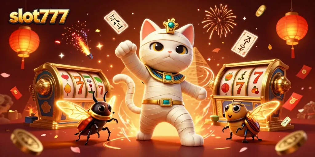 Slot777 membawa penggemar mesin slot melihat mumi kucing dan scarab di kasino!