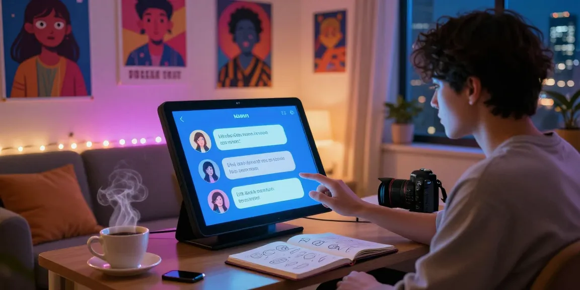 Engaging NSFW AI chat scene with a user exploring interactive chatbot features.
