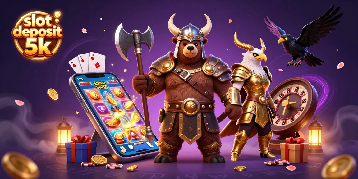 Experience winning opportunities with slot deposit 5k in a vibrant 3D casino scene.