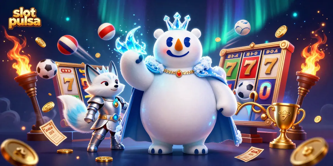 Experience thrilling slot pulsa action with excited characters and casino elements in a festive atmosphere.