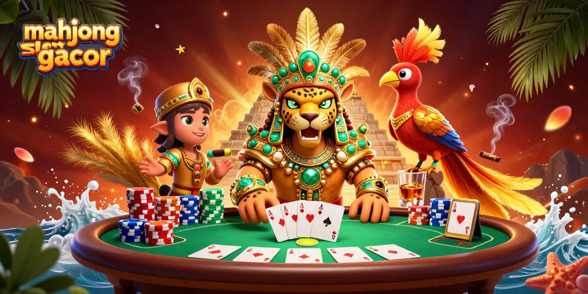 Experience mahjong slot gacor action with a vibrant 3D illustration featuring dynamic casino elements.