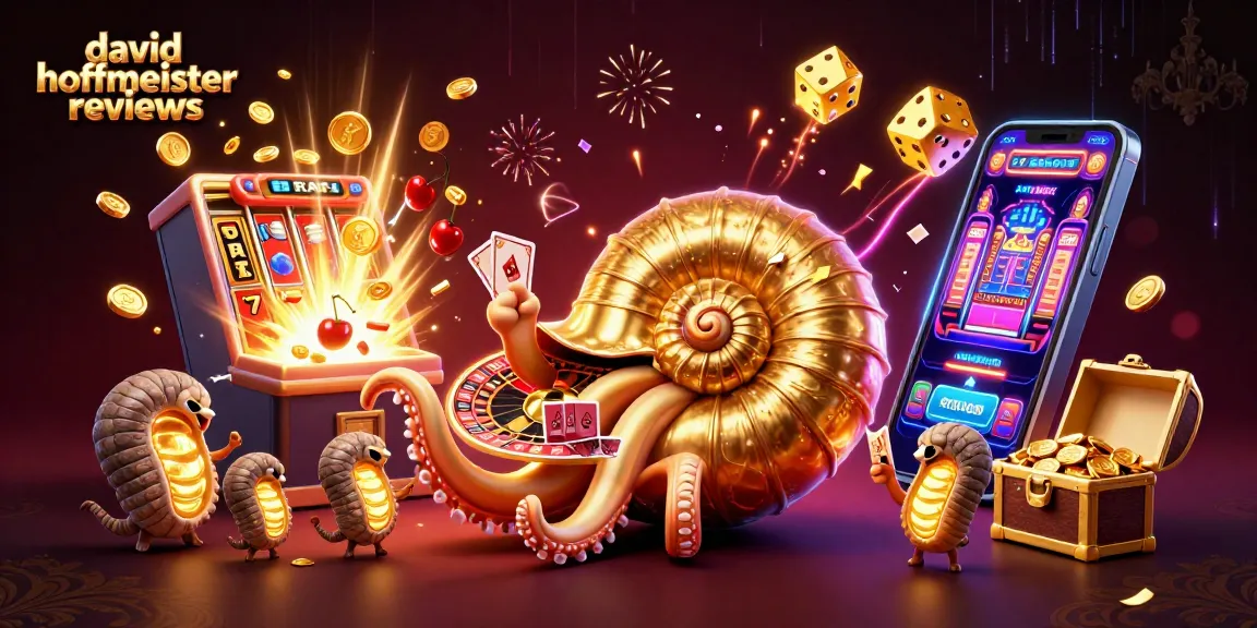 david hoffmeister reviews showcase thrilling casino elements in vibrant 3D illustration, featuring a giant nautilus as a roulette wheel.