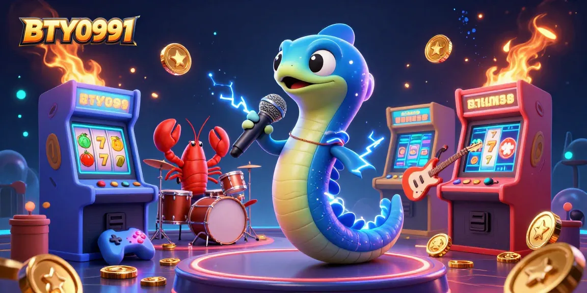 Experience the excitement of BTY0991's underwater casino scene with a DJ eel, lobster drummer, and seahorse guitarist.