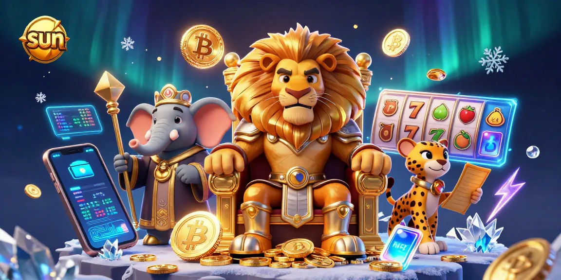Spin the reels of fortune with the sun's royal gaming experience in this 3D casino digital art.