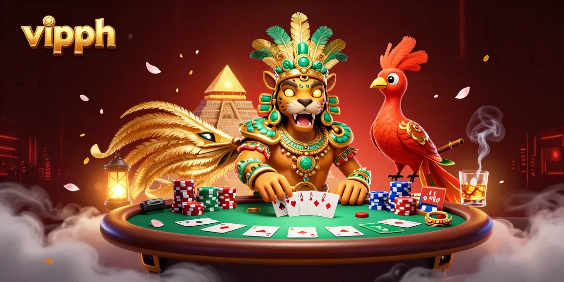 Experience the excitement of winning at vipph casino with vibrant 3D characters in a rich gaming scene.
