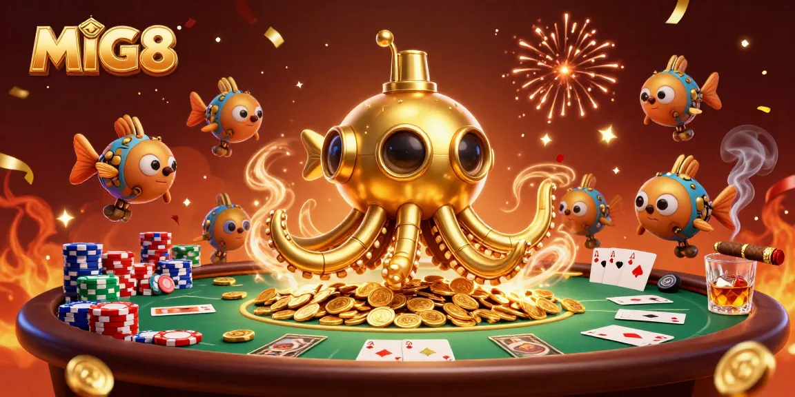 MIG8 players immerse in golden coins while experiencing the excitement of poker and casino games.