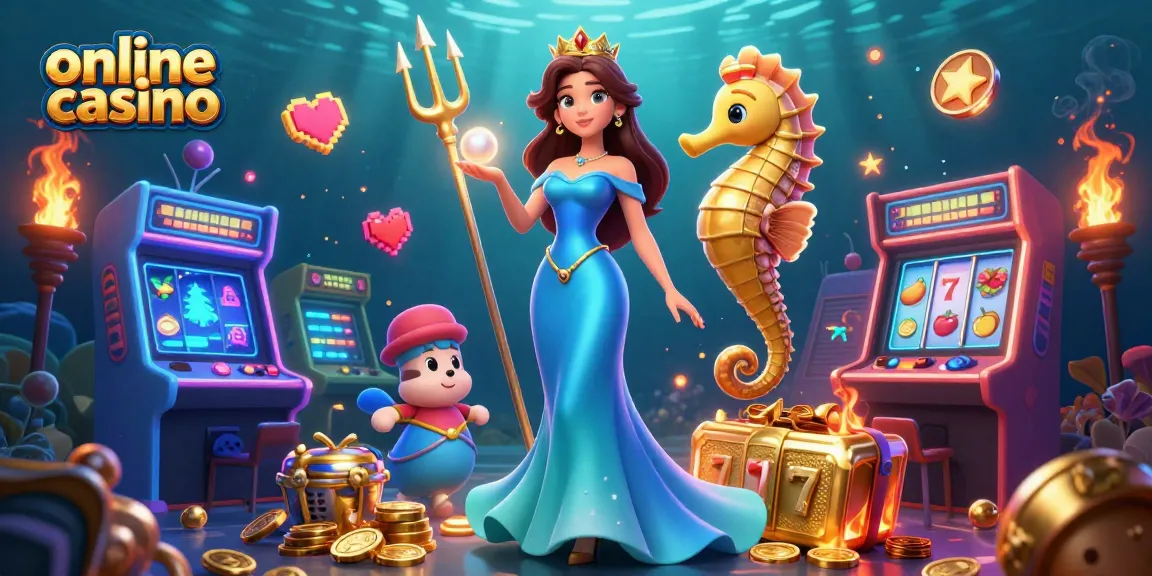 Experience the vibrant underwater world of online casino gaming with colorful arcade elements.