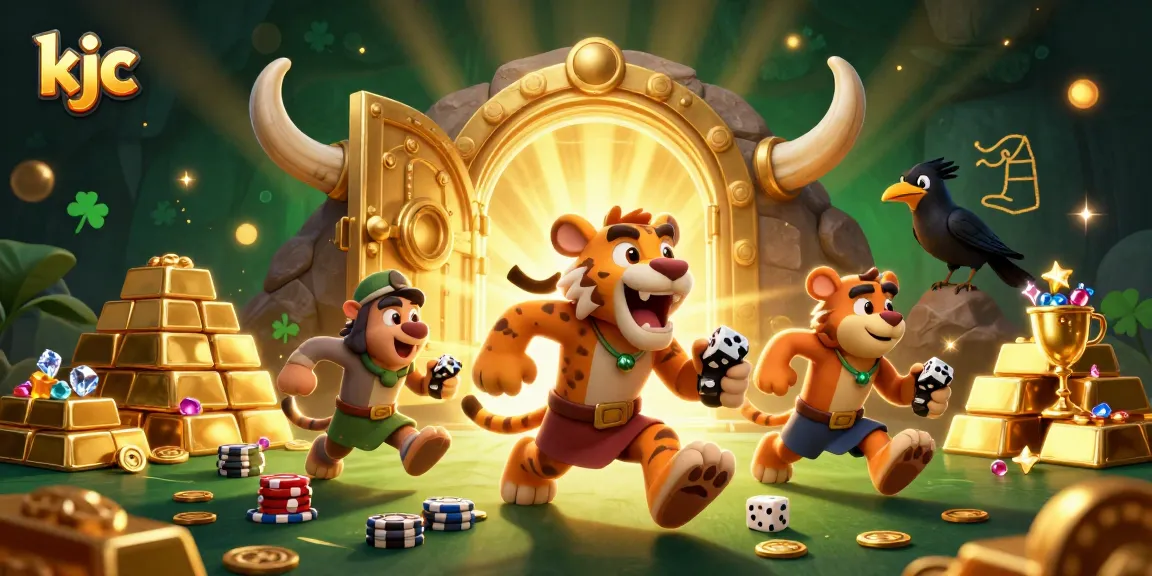 Experience thrilling gameplay at KJC with colorful illustrations of a prehistoric casino